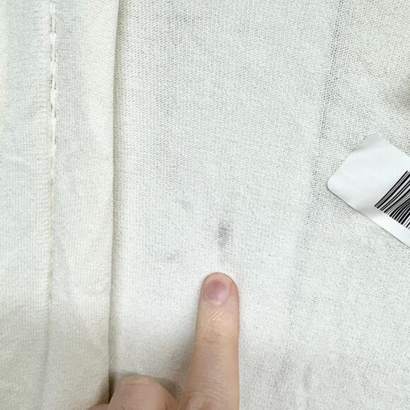 Linda Lucia Sweater Women Size Large Ivory Cream Detail Trim Cardigan Casual - Picture 2 of 5